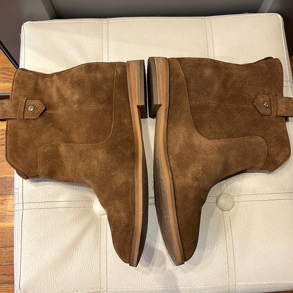 Coke Haan Rayna Suede Wedge Booties GRANDSERIES 7.5 in Earthen Suede - Picture 11 of 15